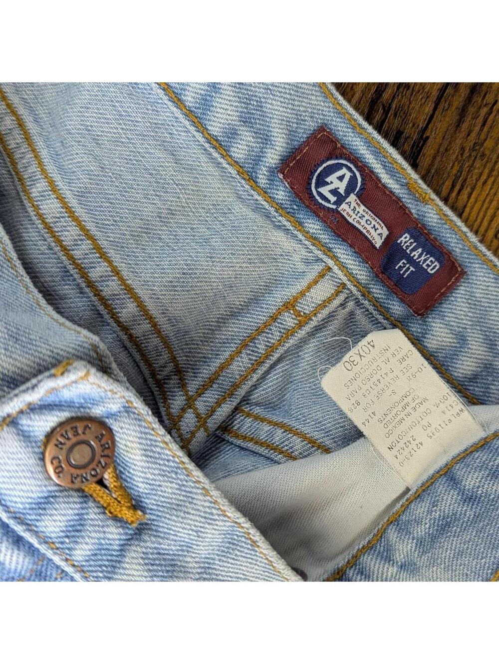 Arizona Jean Co Vintage Y2K Light Wash Relaxed Fit Jeans Men's 40x30